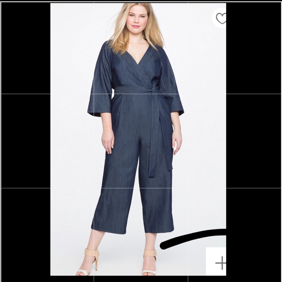 denim wrap jumpsuit